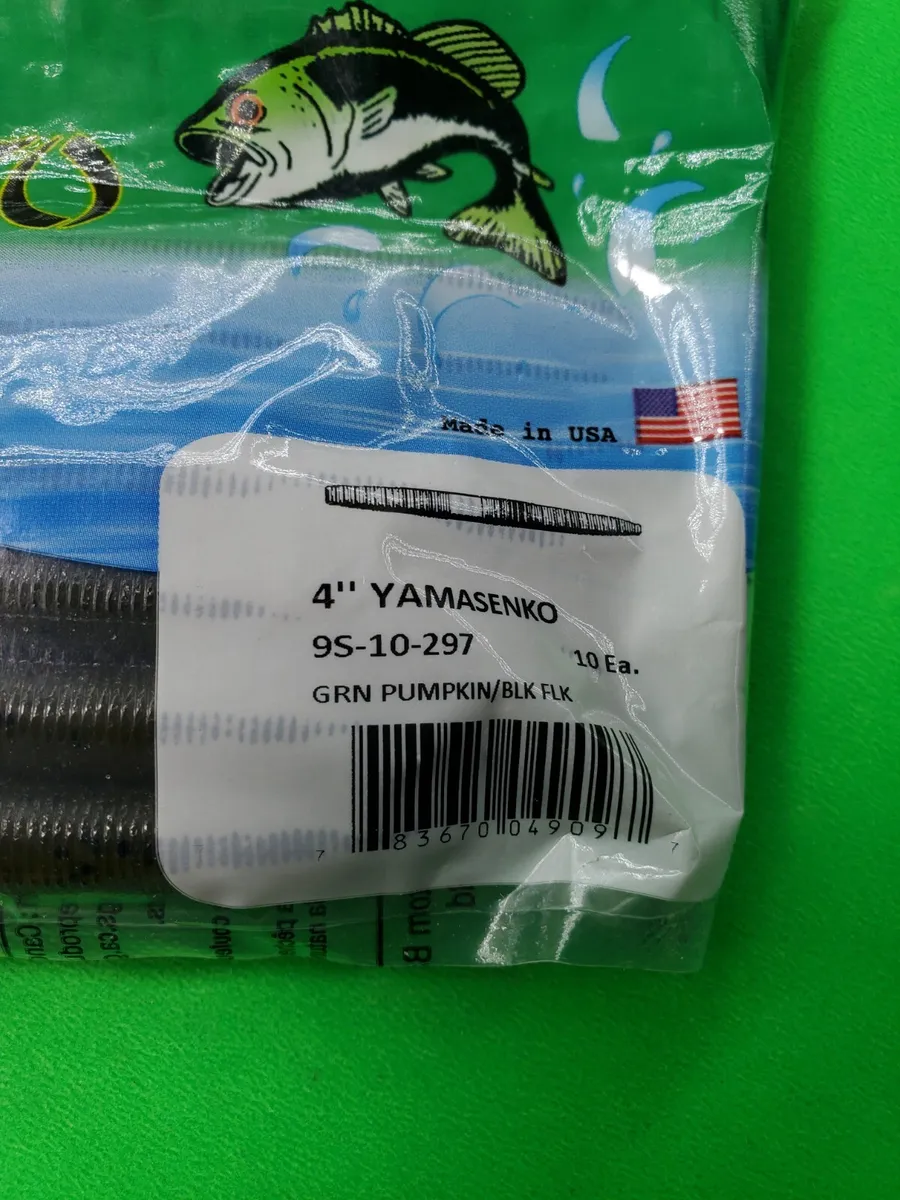 gary yamamoto senko 4 10 pr pk 9s-10-297 green pumpkin black