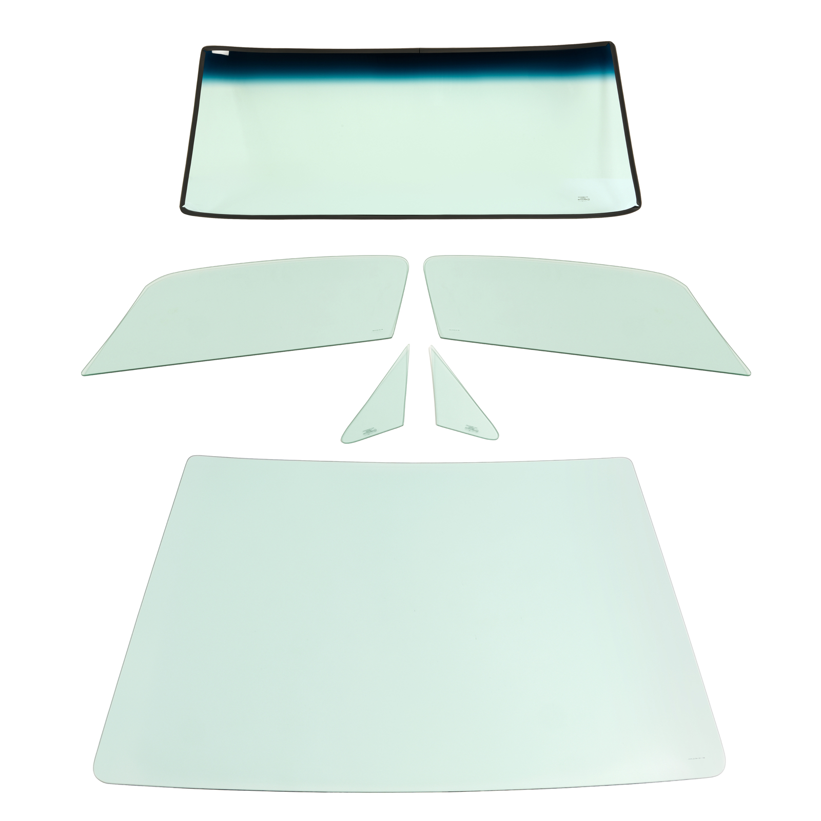 Front & Rear Back &Side Door Windshield Window Glass Fits Ford Mustang 1967-1968