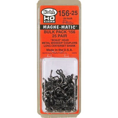 Kadee HO Scale #156 ''Scale'' All Metal Self-Centering ''WHISKER''  Coupler (25 pair