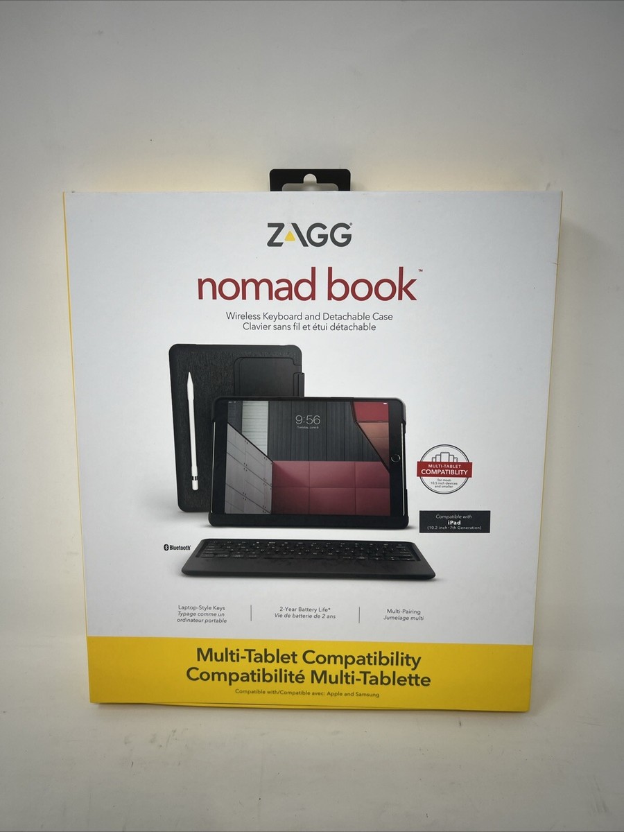 ZAGG Nomad Book Keyboard Folio Case for Most Tablets Up To
