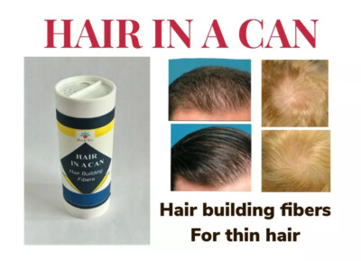 HAIR IN A CAN Hair Building Fibers To Disguise Thin Hair, For Light Or Dark Hair