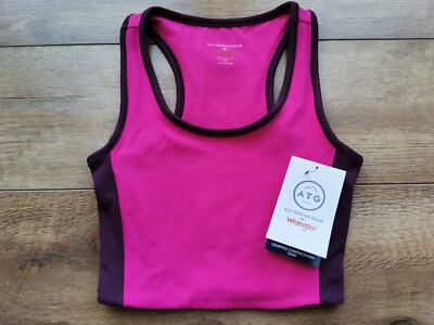 Wrangler Damen All Terrain Cropped Kompression Tank Top Größe XS Neu mit Etikett Fitnessstudio Zug
