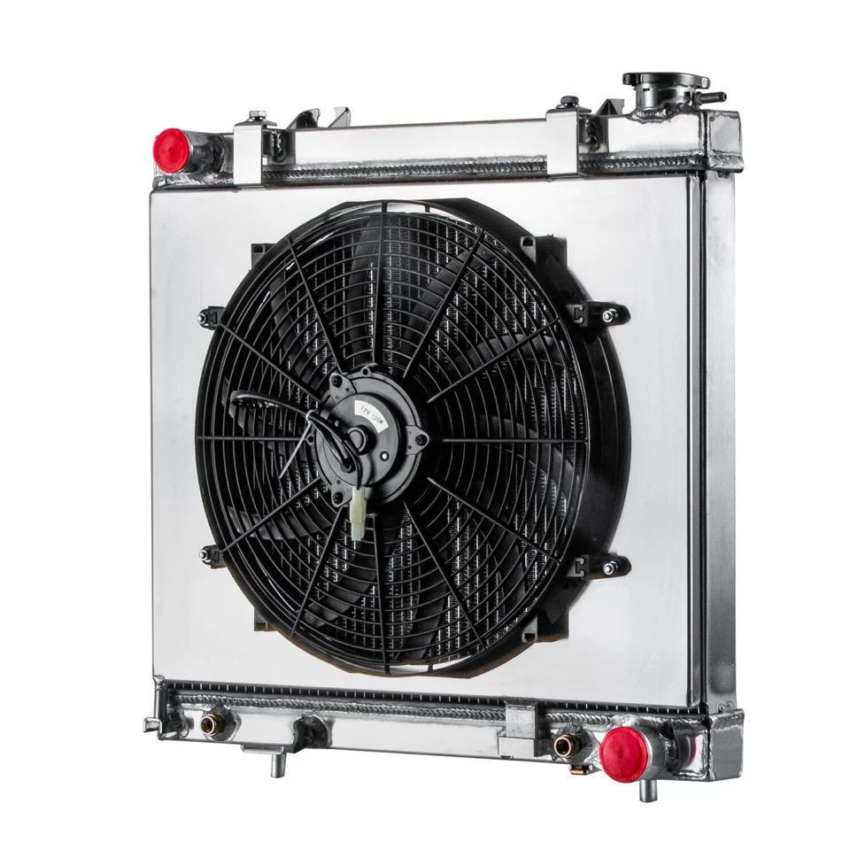 3 Row Aluminum Radiator Shroud Fan For 2005-2010 Dodge Ram Dakota 3.7 V6,4.7L,V8 Foto 3 de 4