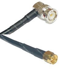 RFC195 BNC MALE ANGLE to SMA MALE Coax RF Cable USA-Ship Lot