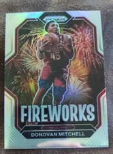 2022-23 Panini Prizm #23 Donovan Mitchell Fireworks Prizms Silver Cavaliers NM!