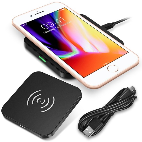 Qi Wireless LadegeräT Apple Iphone 8 Plus Induktives Kabellos Schnellladestation-image