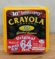 1998 Crayola Crayons Tin " 40th Anniversary" 64 Box Limited Edition