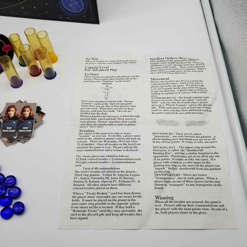 Vintage Star Trek The Next Generation Game of the Galaxies Game Cardinal Board - Picture 12 of 12