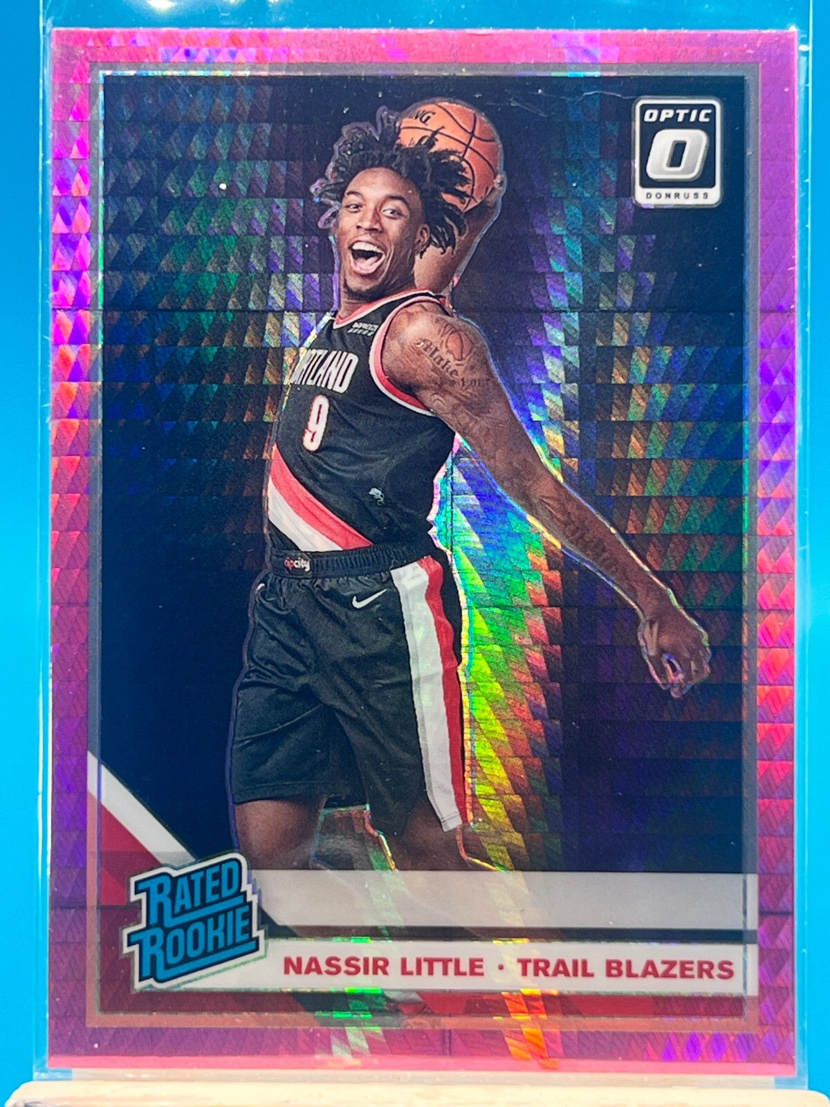 2019-20 Optic - Rated Rookie Nassir Little #154 Pink Hyper Prizm (RC)