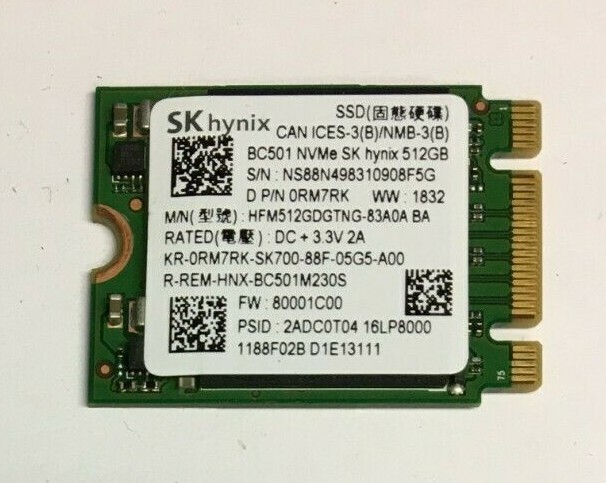 512GB M.2 PCIE NVME 2230 SSD B+M key Solid State drives