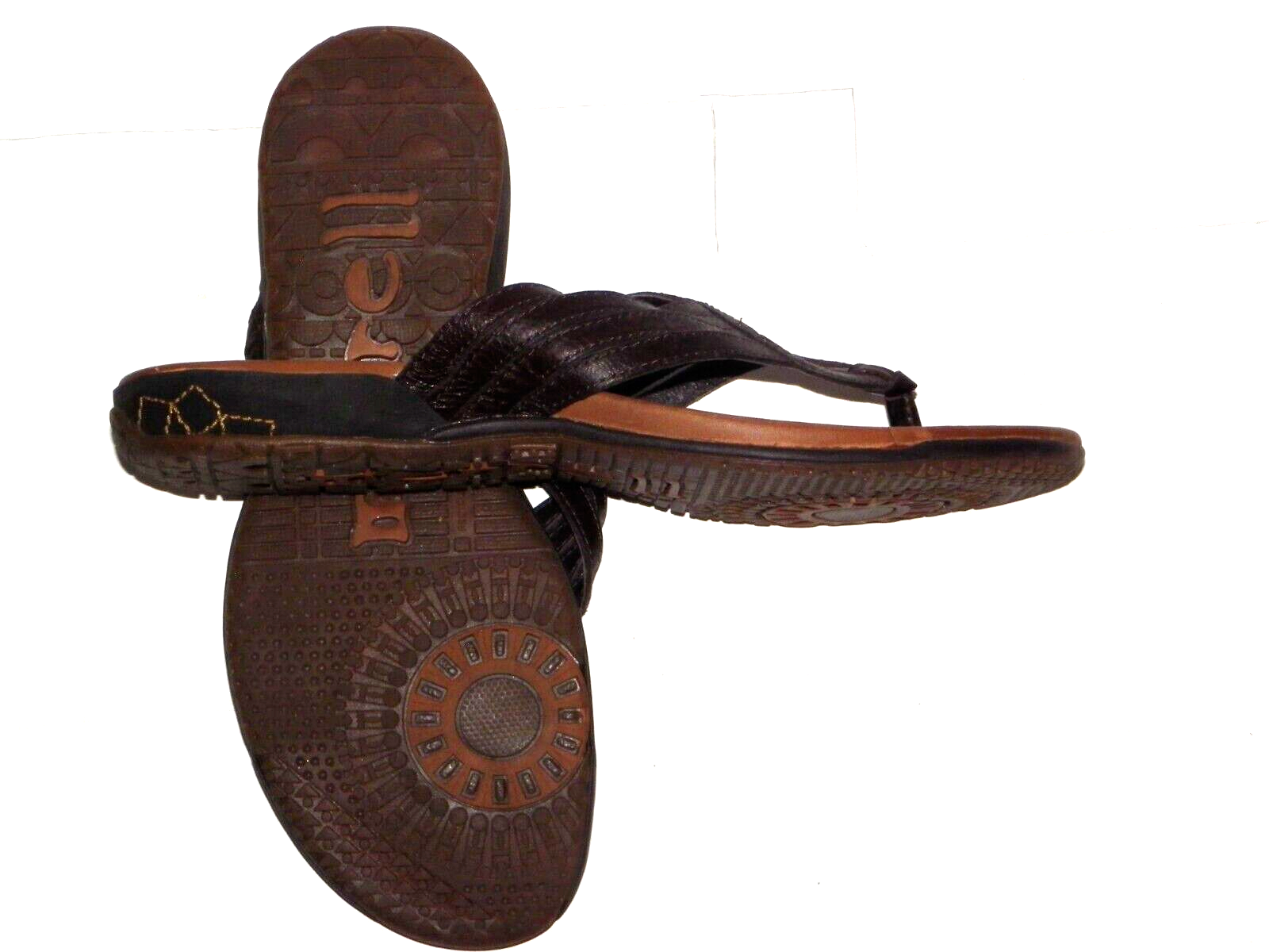 SANDALI DONNA MERRELL PELLE MOGANO SLID ON TG:10 SUPER BELLI!!!