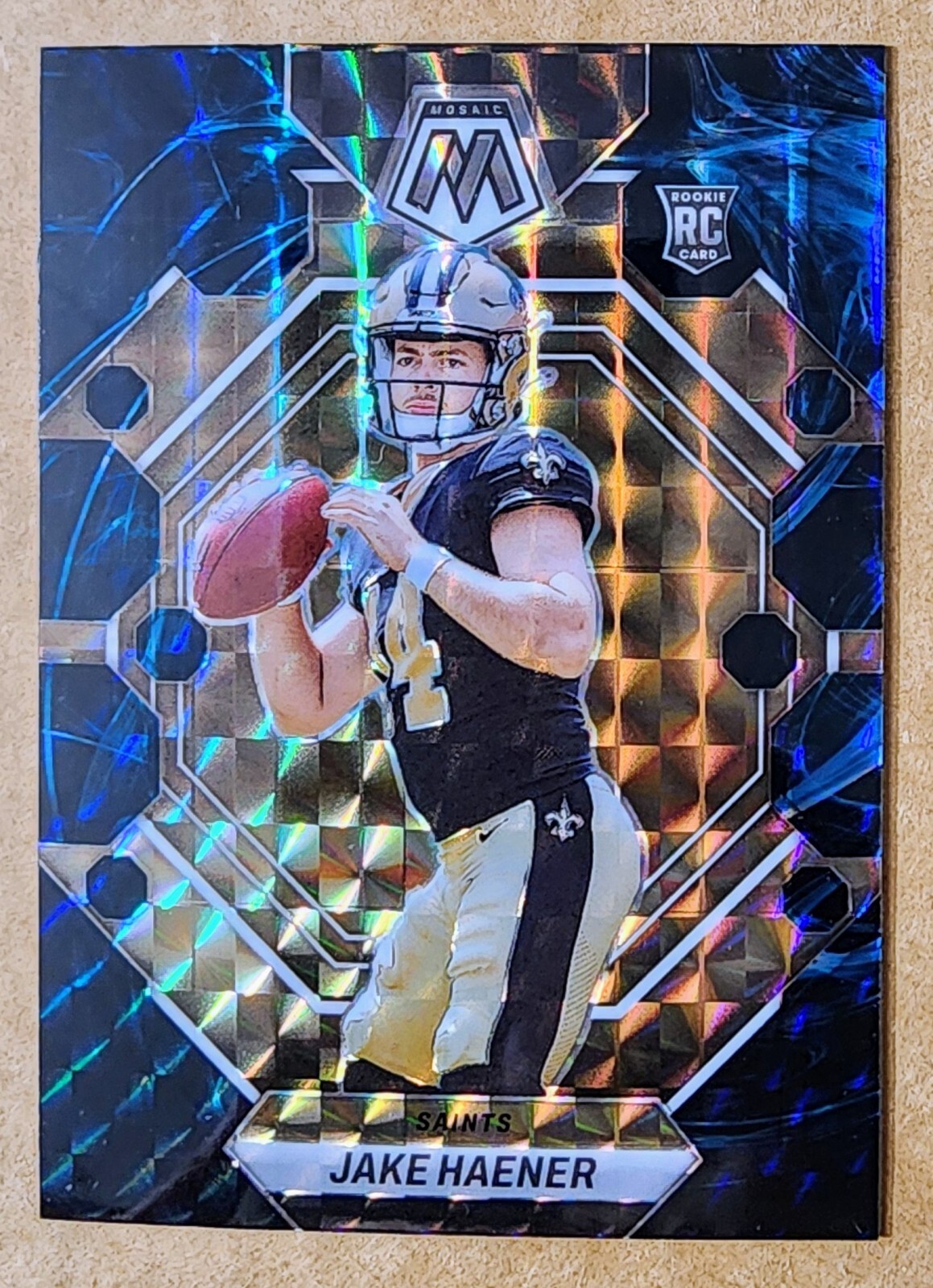 2023 Panini Mosaic Mosaic Jake Haener #325 RC Rookie Genesis Prizm Saints SP SSP