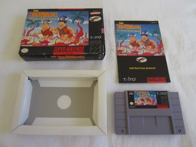 Flintstones Treasure of the Sierra Madrock SNES Super Nintendo CIB Complete RARE