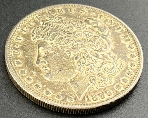 1890 S Morgan Silver Dollar US Coin AU Details