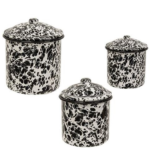 Juego de 3 latas de esmalte para salpicaduras primitivas pequeñas NEGRO/BLANCO granja - Imagen 1 de 2