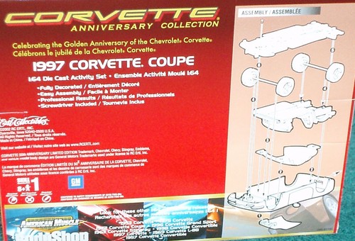 ERTL 1997 CHEVY CORVETTE 1/64 ASSEMBLY MODEL KIT 50th ANNIVERSARY EDITION - Picture 2 of 4