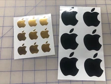 Set of 9 Small Apple logo Vinyl Decals Phone Laptop Car Window Stickers