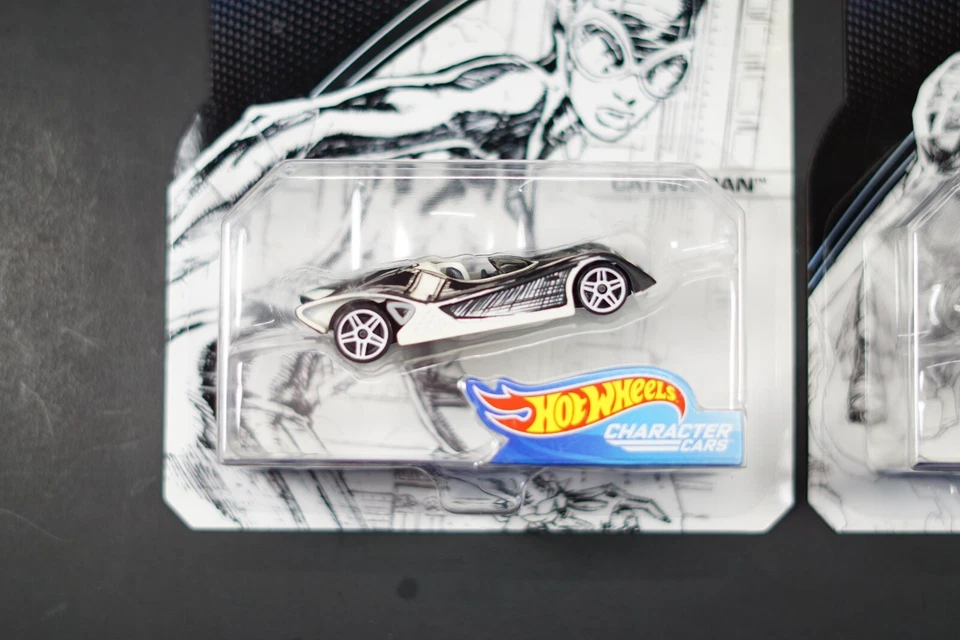 Hot Wheels Sketched Series DC Character Cars Batman - Catwoman Lot New - Image 2 of 4
