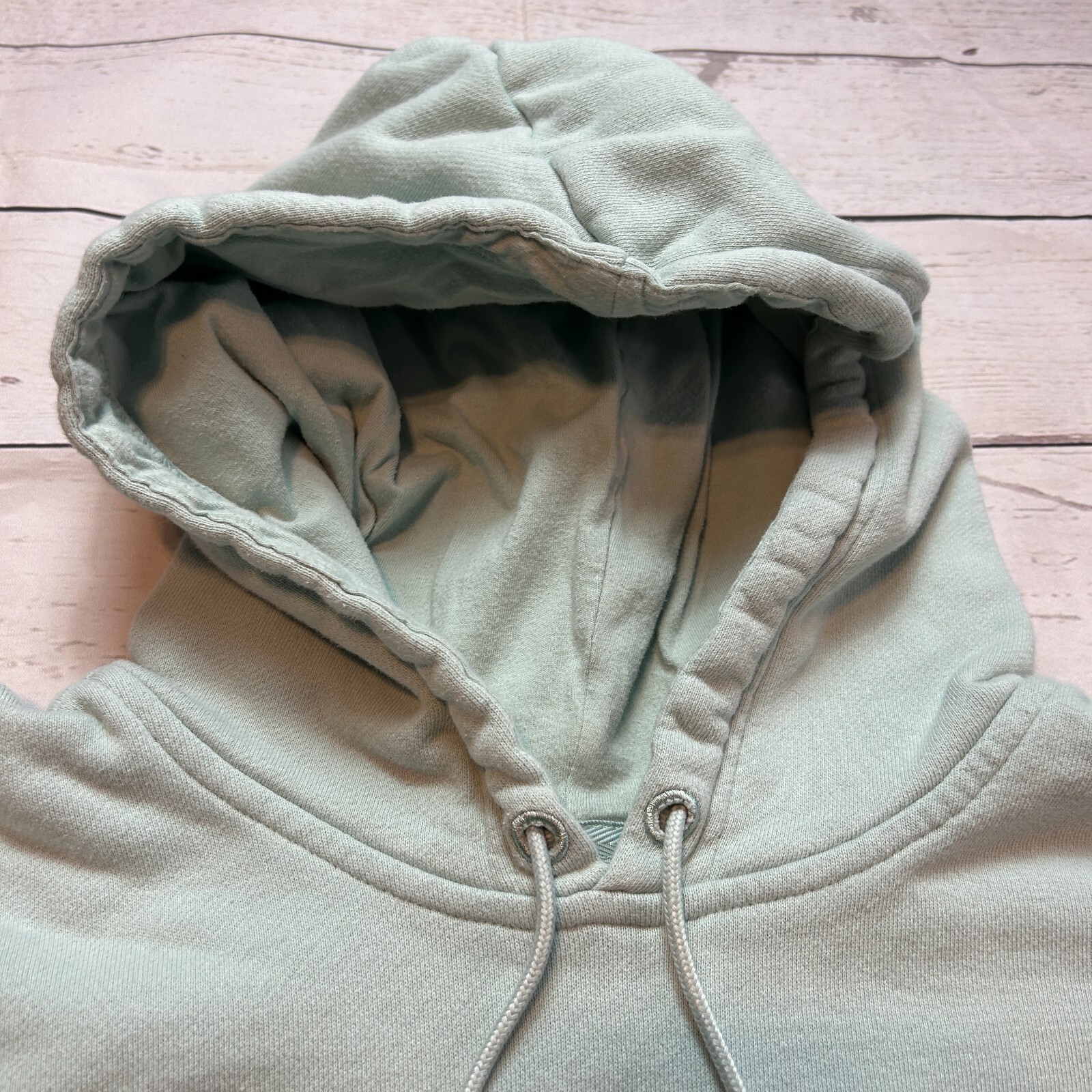 Adidas Crop Top Hoodie Sweatshirt Long Sleeve Blue Women's Size Small thumbnail 3