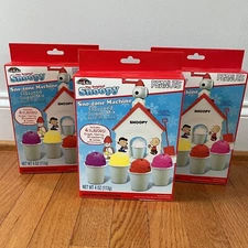 Cra-z-art Peanuts Snoopy Snow Cone Machine  3 Boxes Of Refills -Brand New Sealed