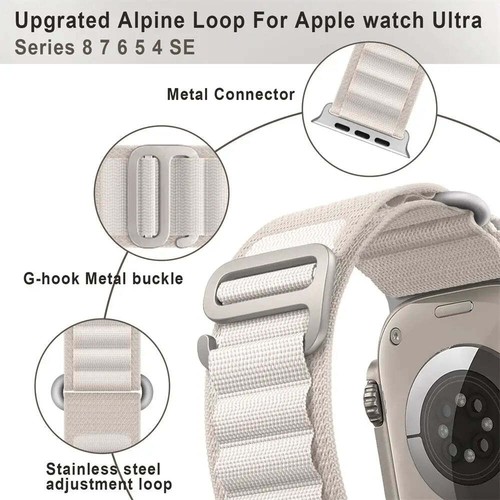 Alpine loop for Apple watch Ultra band 49mm 44mm 45mm 40mm 41mm 42mm 45 44 mm Ny - Picture 4 of 19