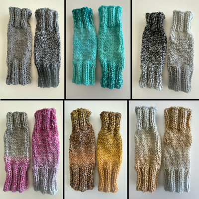 Fingerless mittens-Bulky mittens, heavyweight knit mittens