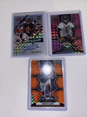 2022 Mosaic Velus Jones Jr Scripts Autograph Silver Prizm | Kyler Gordon Pink