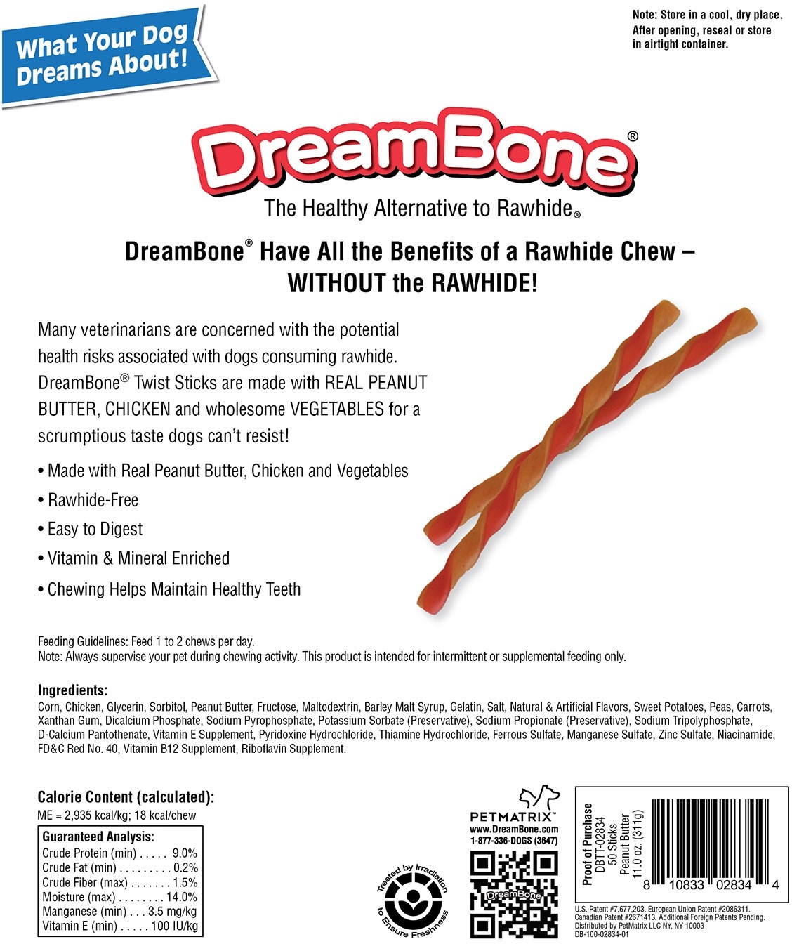 dreambone peanut butter twist sticks