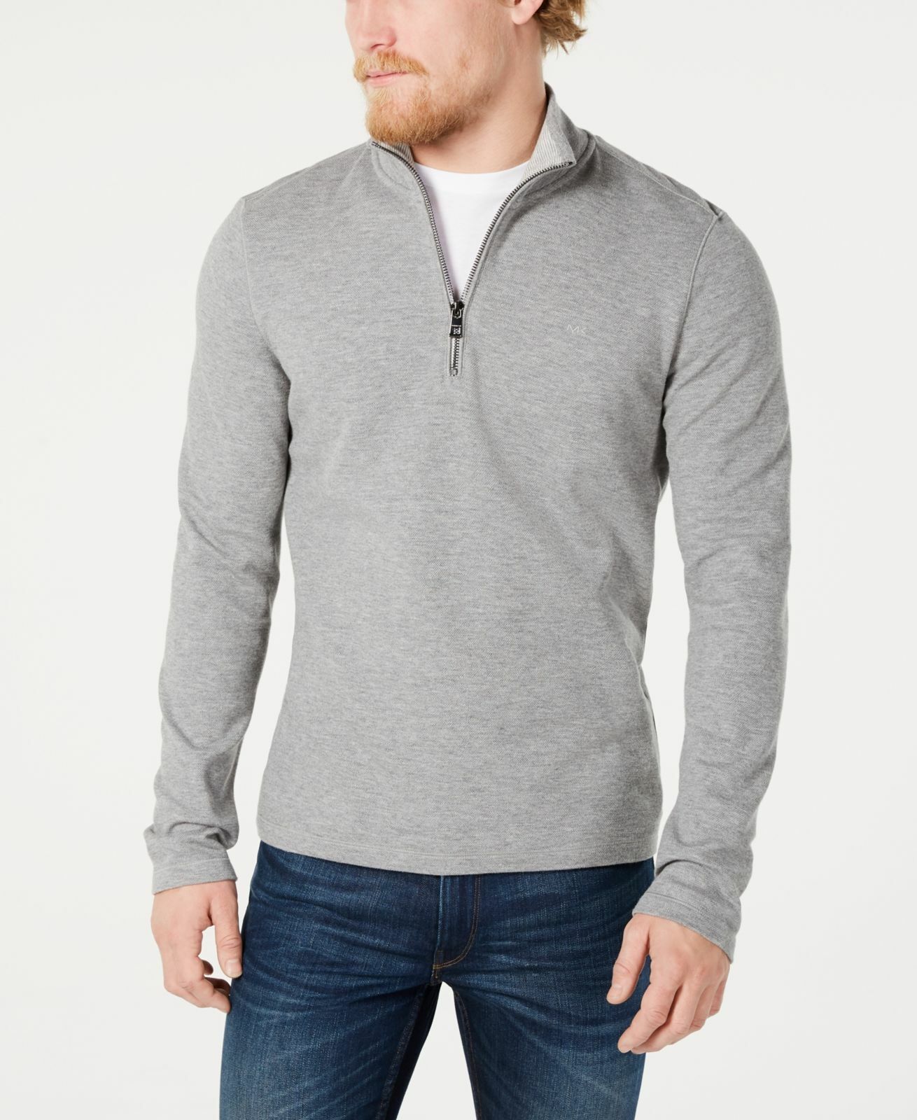 Michael Kors Mens Sweater Heather Gray 