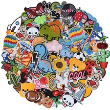 60Pcs Random Assorted Iron on Patches Cute Sewing Applique for Jackets Hats B...