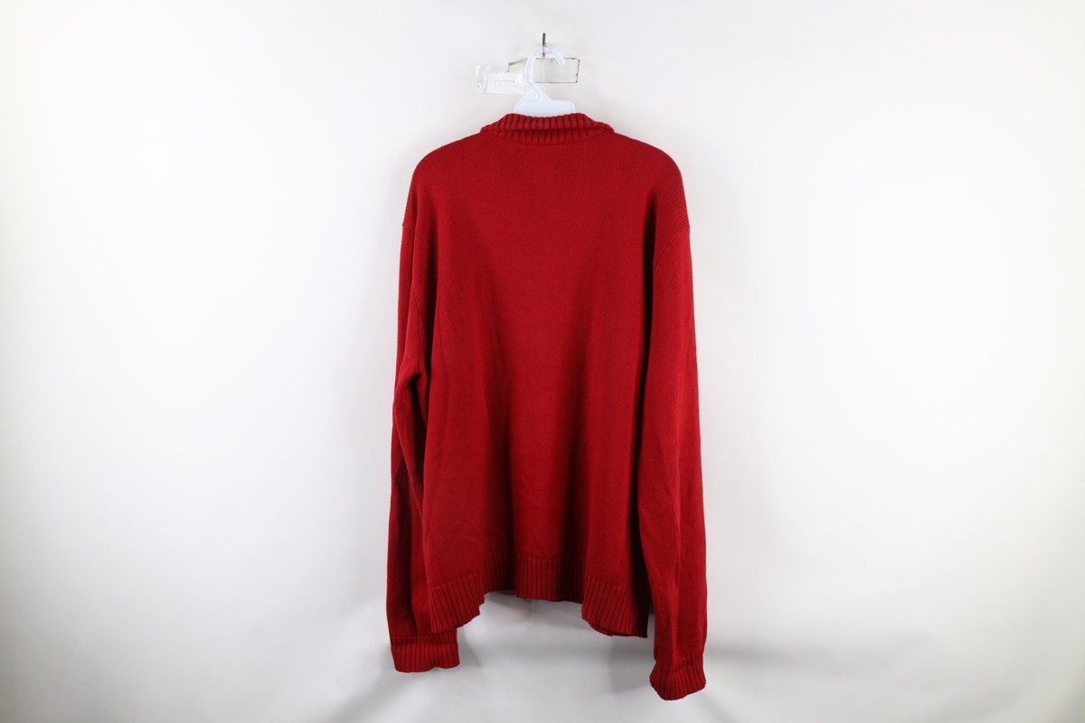 Vintage 90s Ralph Lauren Mens XL Faded Cotton Ribbed Knit Vintage 90s Ralph Lauren Mens XL Faded Cotton Ribbed Knit