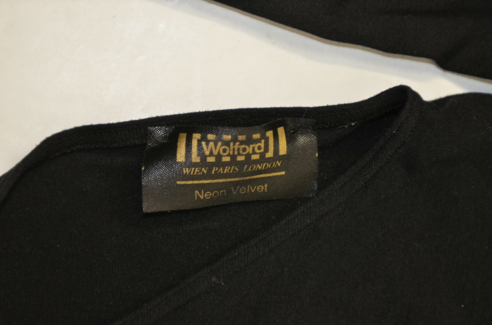 Wolford Women's Bodysuit Size Small Neon Velvet Black Long Sleeve Snaps Austria image 5