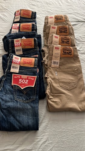 ✅NWT Levis Boys 502 Regular Taper Stretch Distressed Denim Jeans Adjustable, 6R. - Picture 10 of 10