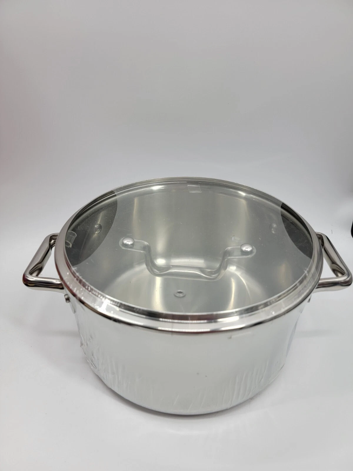 T-fal Cooking Pot Stock Stew Dutch Oven Cookware Stainless Steel 2-Pc