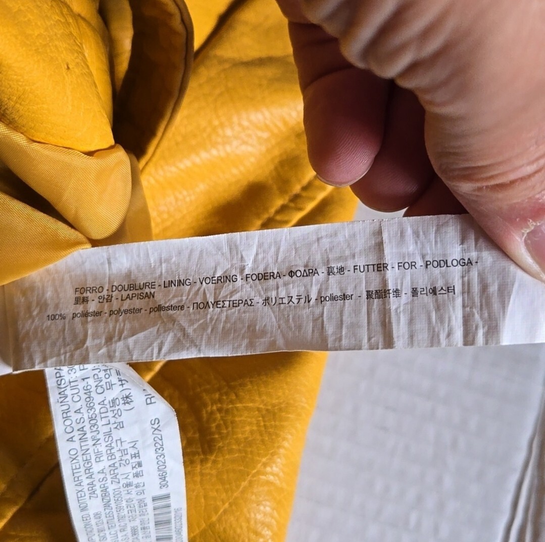 Zara Basic Outerware Women's Yellow Mustard Faux … - image 13