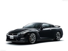 Cars nissan gt r 2015 supercar car godzilar black Desk Mat Stitched