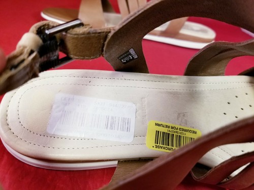 ECCO MULTI STRAPPY brown LEATHER WOMAN SANDALS SZ 41 /10.5 new - Picture 2 of 11