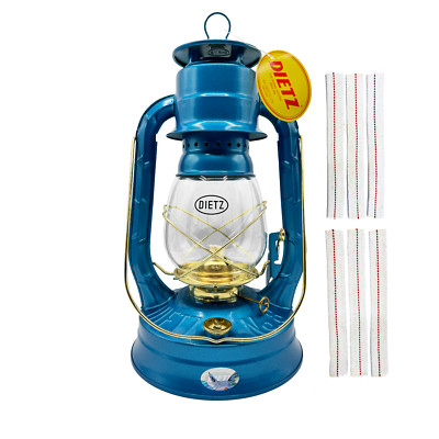 Light of Mine - Dietz #08 Air Pilot blau mit Goldrand und 6 Stück, 7/8'' Dochtstreifen