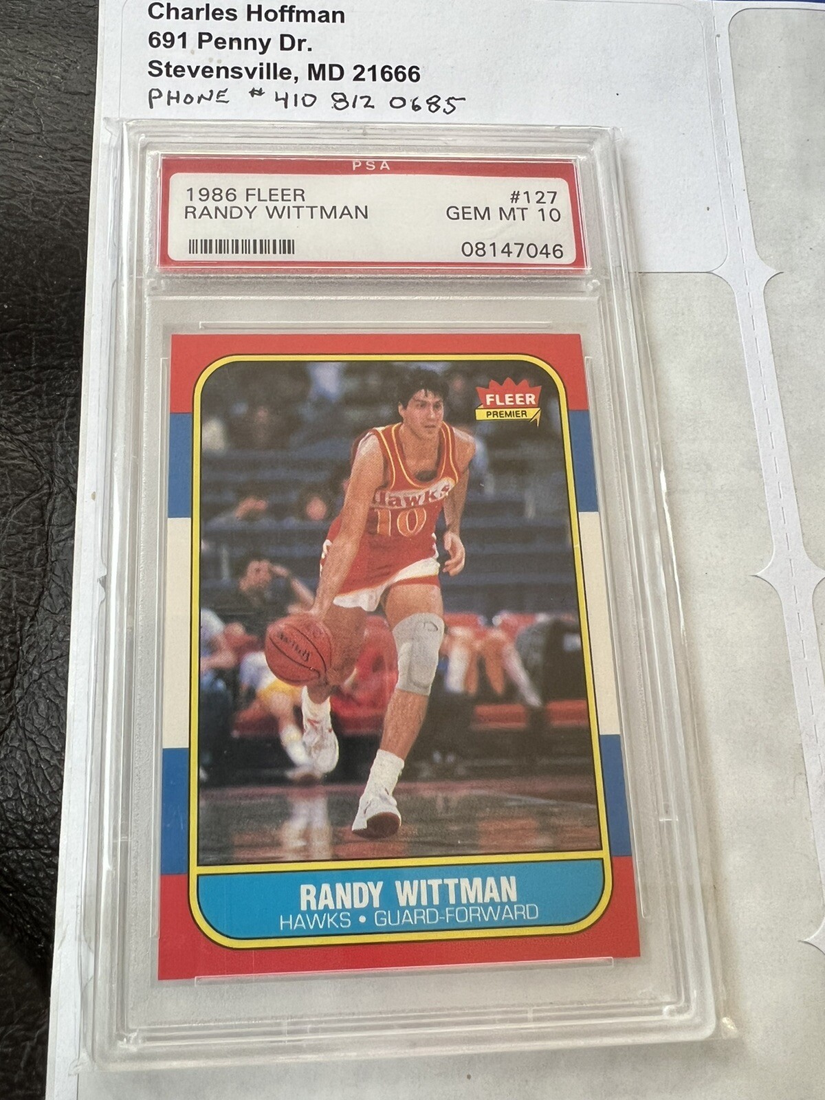 1986-87 Fleer #127 Randy Wittman ROOKIE RC PSA 10 Graded Basketball Card 86-87