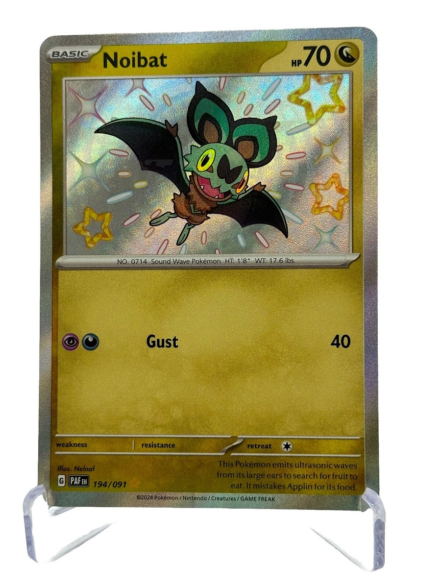 Noibat 194/091 Paldean Fates Pokmon TCG Holo Shiny Rare | eBay Noibat 194/091 Paldean Fates Pokmon TCG Holo Shiny Rare | eBay