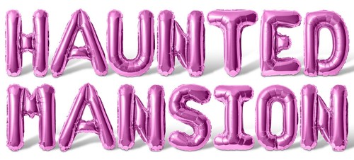 HAUNTED MANSION Letter Balloon Banner - DIY Halloween Party Supply Decorations - Picture 26 of 55