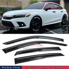 For 2022-2025 Honda Civic Sedan Mugen Style Window Visors Rain Guards Deflectors