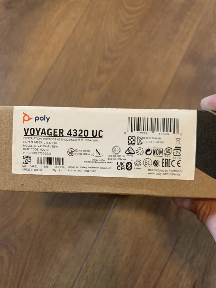 Poly Voyager 4320 UC, V4320-M USB-A, 218475-02 - Image 2 of 2