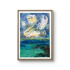 Gerard 7x5 in- Abstract Expressionist Original Painting Paper Seascape — photo 3