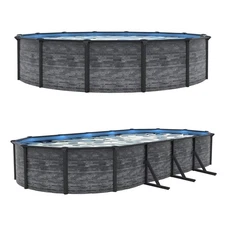 Blue Wave Marbella 52" Steel Wall Above Ground Pool Kit plus Starter Package