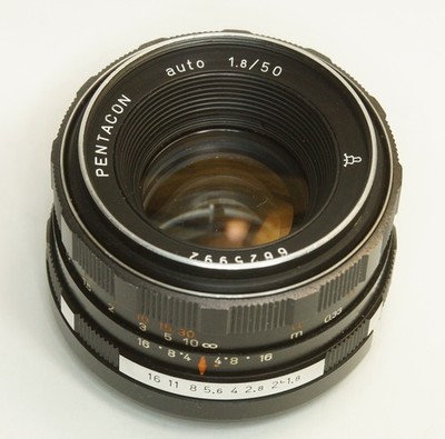 Made in Germany PENTACON auto 1.8/50 M42 278NB-992 Zebra Early el Aperture