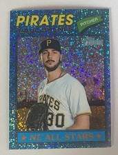 PAUL SKENES 2026 Topps Heritage Chrome Light Blue Sparkle #33 Pirates
