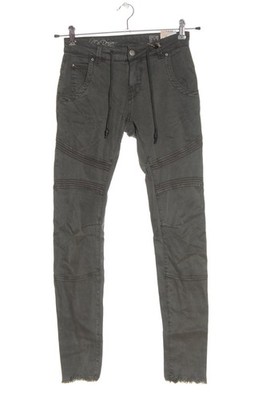 MIRACLE OF DENIM Khakihose Damen Hose Gr. DE 34 hellgrau Casual-Look