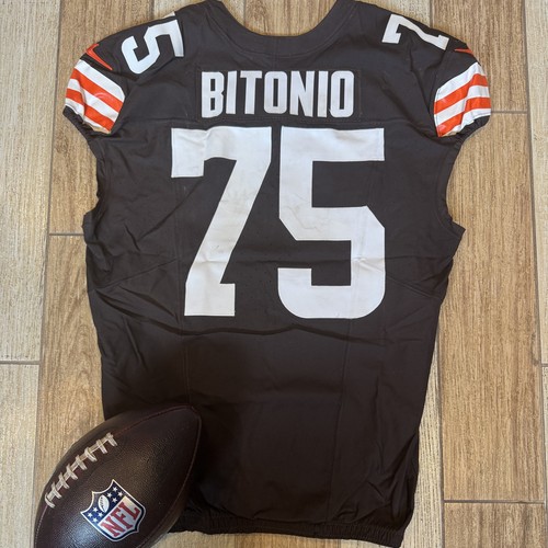 Joel Bitonio GAME WORN 10/27/24💪PHOTO MATCHED📸Cleveland Browns Nike NFL Jersey