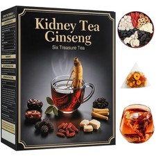 Kidney Tea - Ginseng Six Treasure Tea for Men Women, Herbal Ginseng Tea Bags